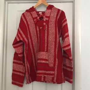 vintage red beachy hoodie